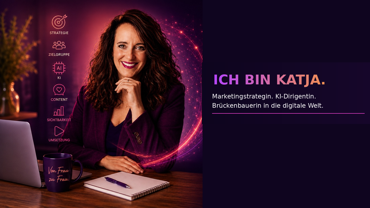 Katja von DiViPo, Marketingstrategin und KI-Dirigentin für digitale Sichtbarkeit von Frauen 50+